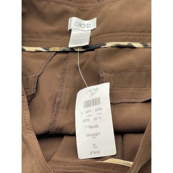 Cache Studded Goldtone Hardware Pocketed Fitted Waist Closure Dress Shorts NWT - Picture 13 of 13